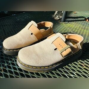 Dr. Martens Unisex Jorge II slingback mules/parchment/beige 7women/6men